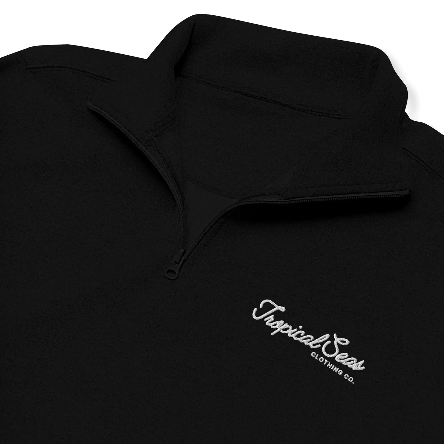 Tropical Seas by AlphyGolf Quarter Zip fleece pullover