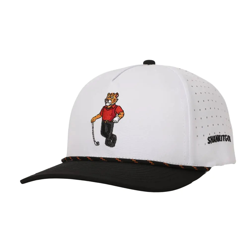 AlphyGolf Tiger Golf Hat Adjustable Rope Golf Hat Funny Golf (Black Rope Hat)